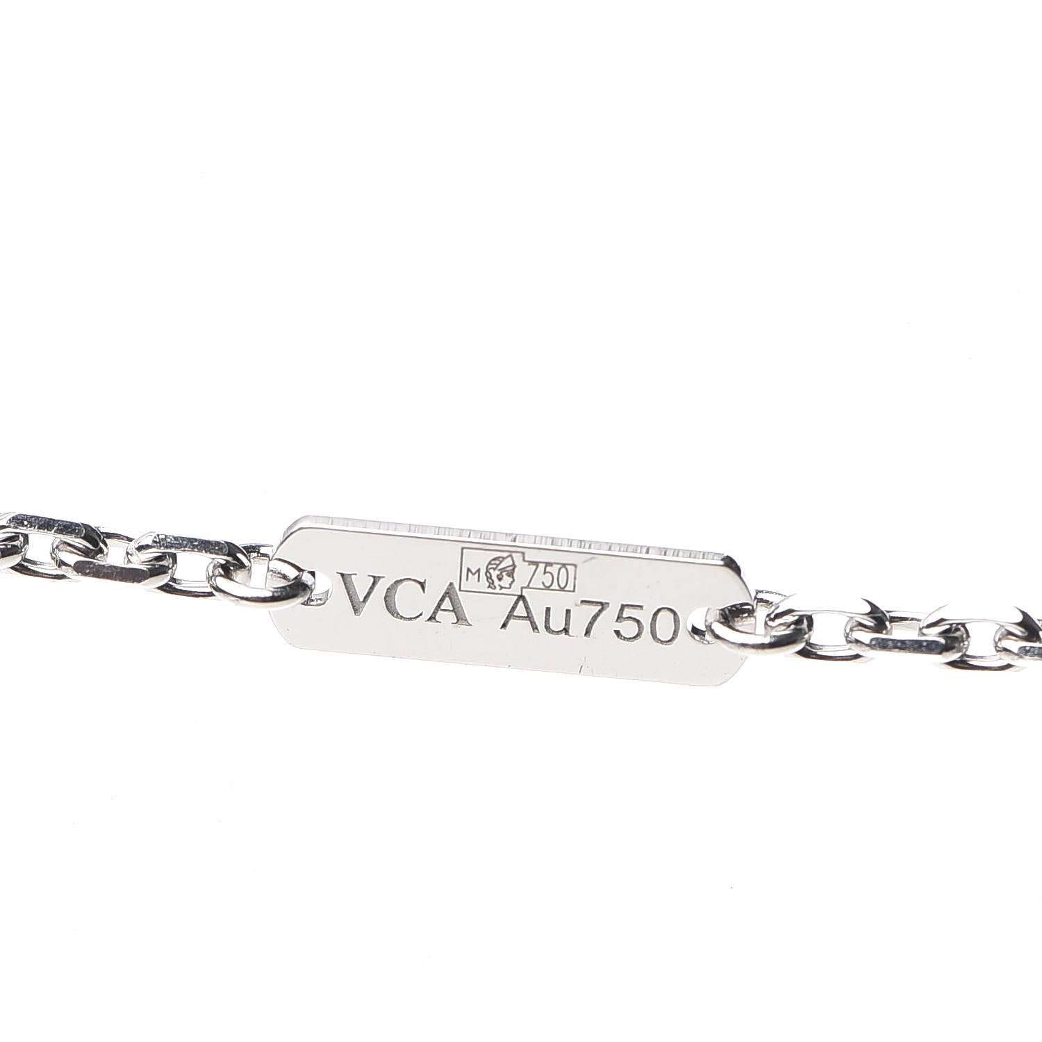 Van Cleef & Arpels 18K White Gold Mother of Pearl Magic Alhambra Pendant Necklace 5 of 5