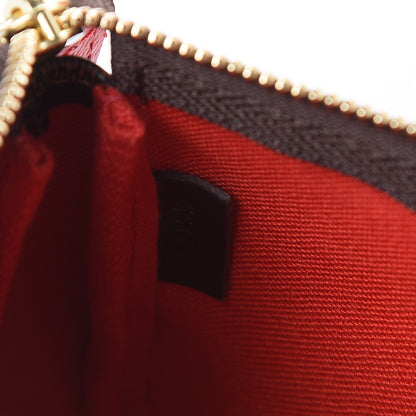 Louis Vuitton Damier Ebene 2019 Christmas Animation Mini Pochette Accessories Red 6 of 10