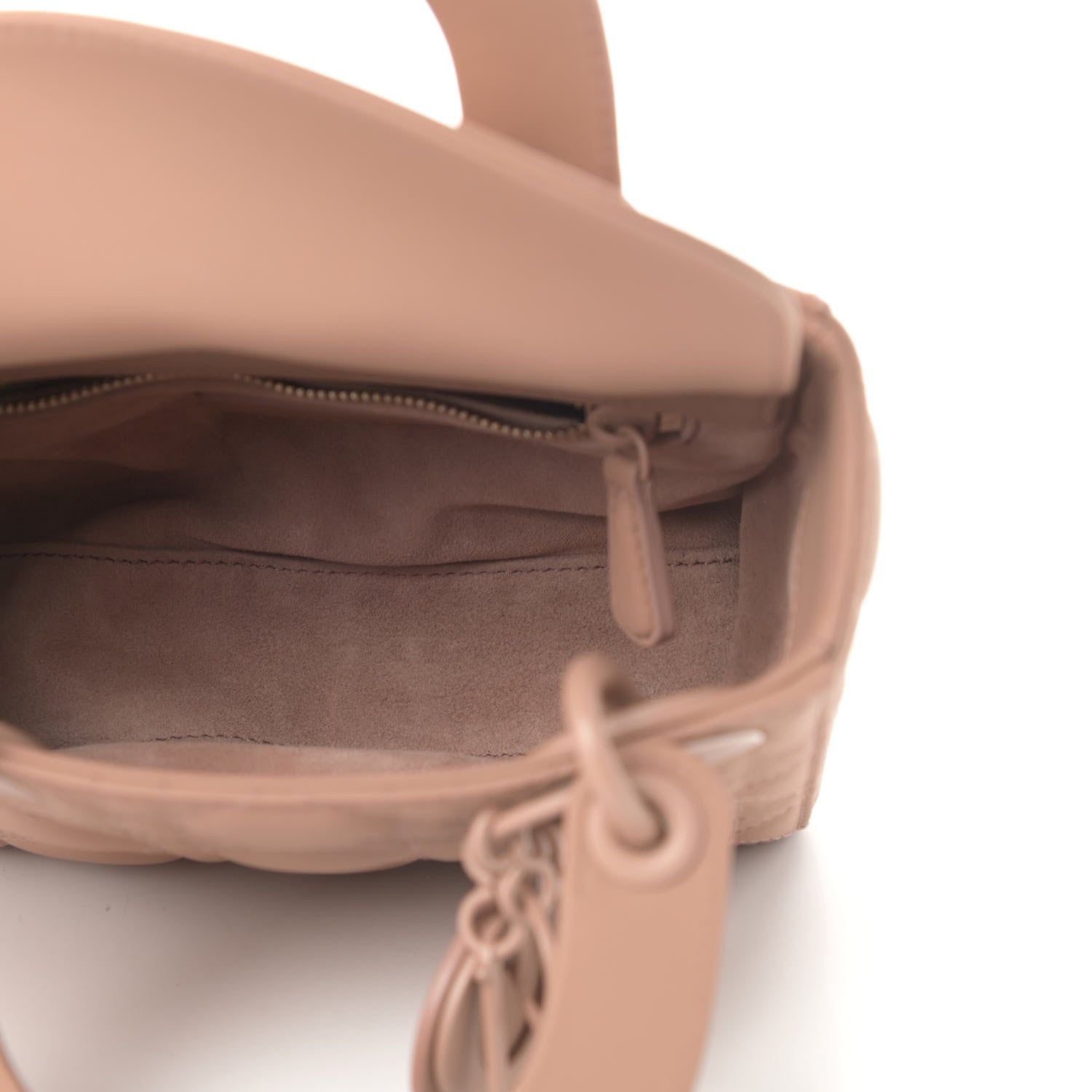 Christian Dior Ultra Matte Calfskin Cannage Mini Lady Dior Light Beige 5 of 11