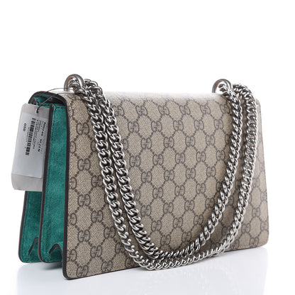 Gucci GG Supreme Monogram Willow Hill Embroidered Small Dionysus Shoulder Bag Emerald 3 of 12