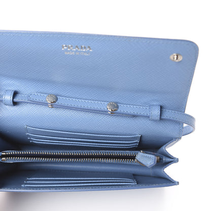 Prada Saffiano Metal Flap Wallet With Strap Astrale 4 of 7