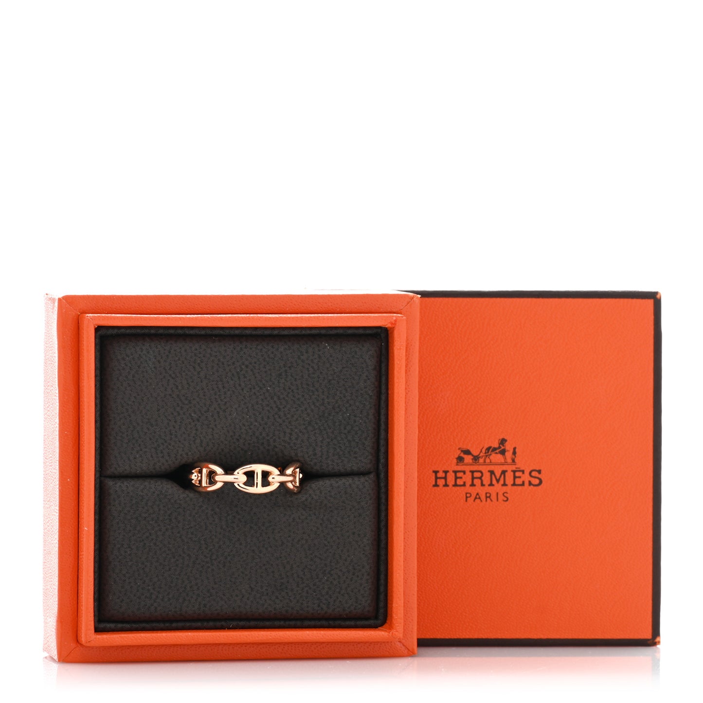 18K Rose Gold PM Chaine d'Ancre Enchainee Ring 57 8