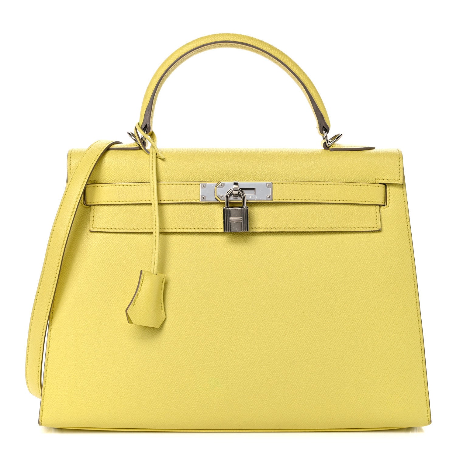 Hermes Epsom Kelly Sellier 32 Lime 1 of 15