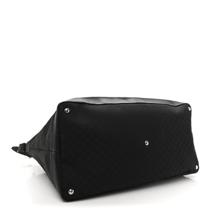 Gucci Nylon Monogram Travel Hobo Black 3 of 10