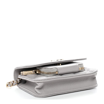 Chanel Caviar Quilted Mini Business Affinity Flap Grey 4 of 12