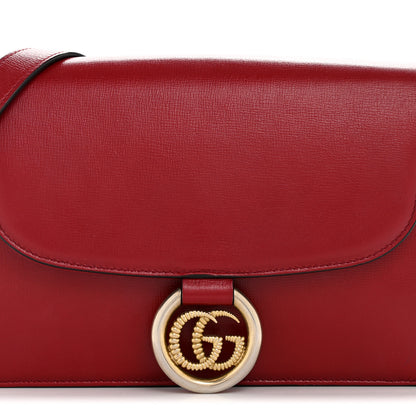 Gucci Textured Calfskin Small Torchon GG Ring Shoulder Bag New Cherry Red 8 of 14