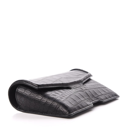 Alexander Wang Calfskin Crocodile Embossed Clutch Black 4 of 6