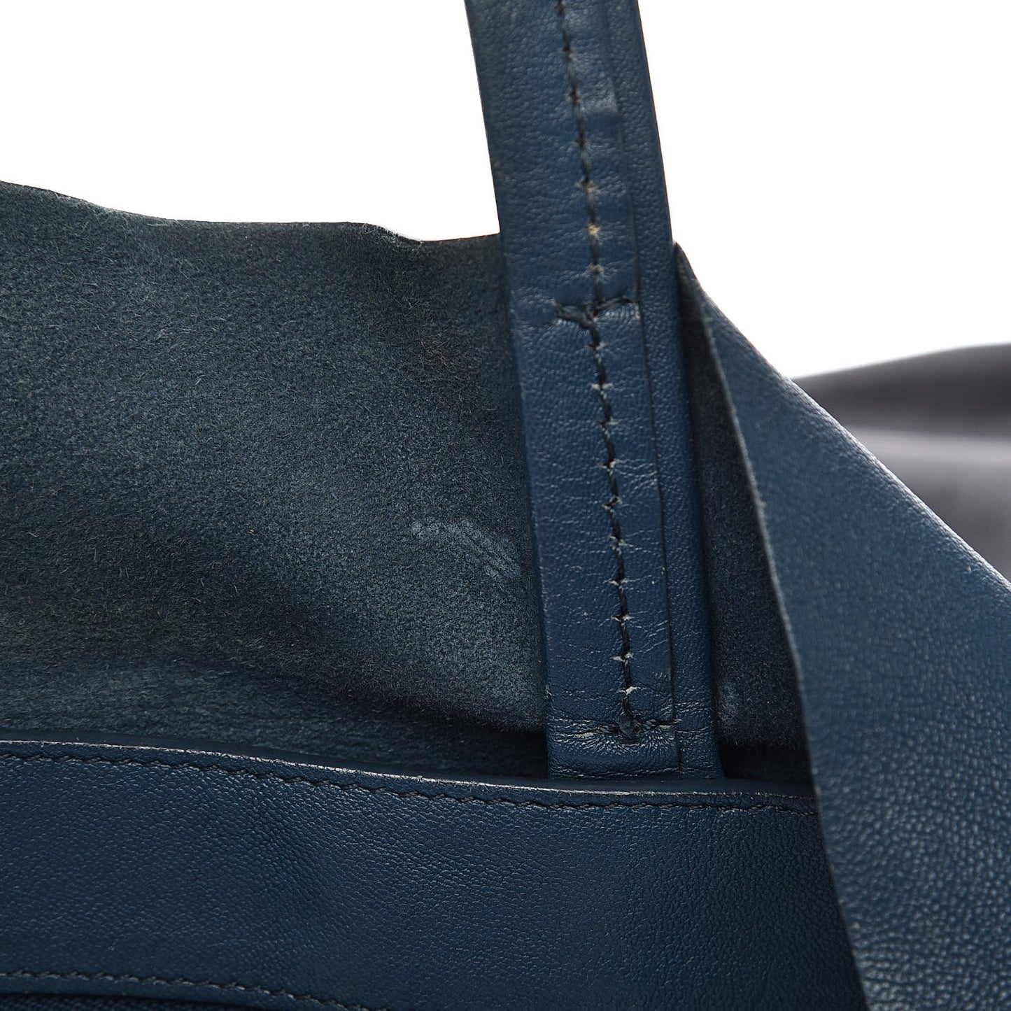 Lambskin Vertical Bi-Cabas Petrol Black