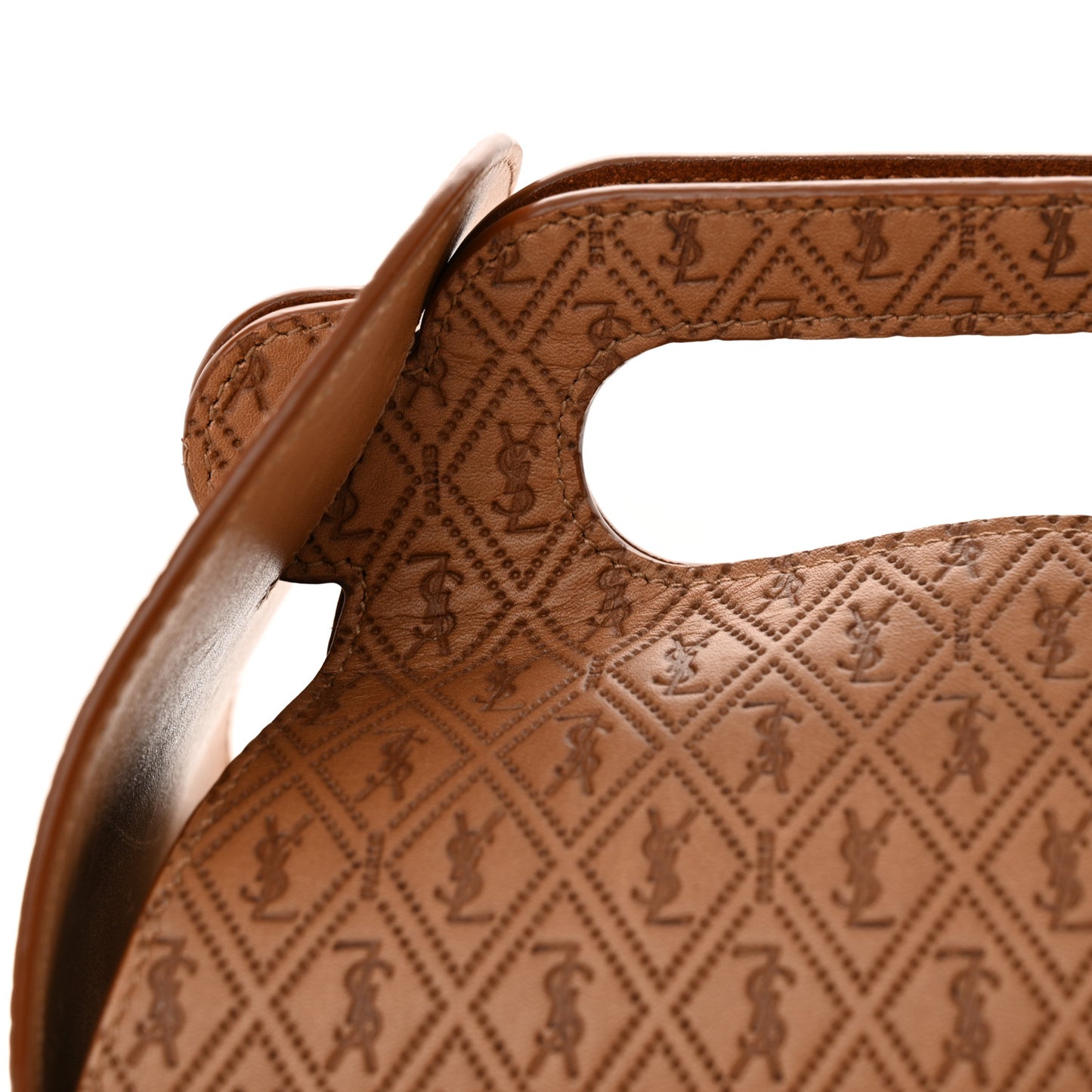 Calfskin Monogram Take Away Box Dusty Vintage Brown Gold