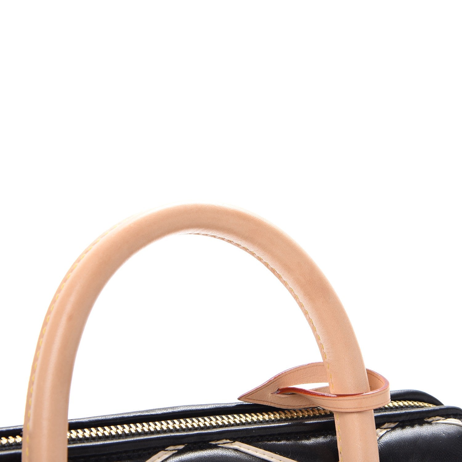 Louis Vuitton Lambskin Malletage Doc BB Black Natural 9 of 9