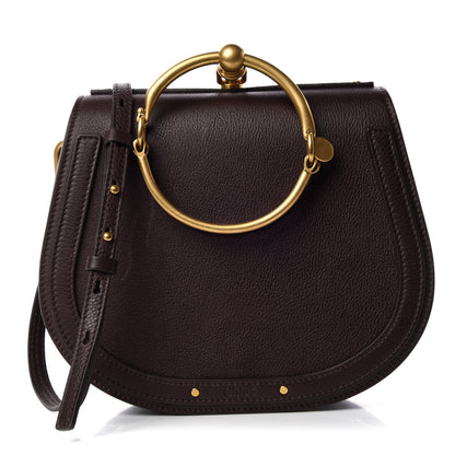Chloe Calfskin Suede Medium Nile Bracelet Bag Carbon Brown 1 of 9