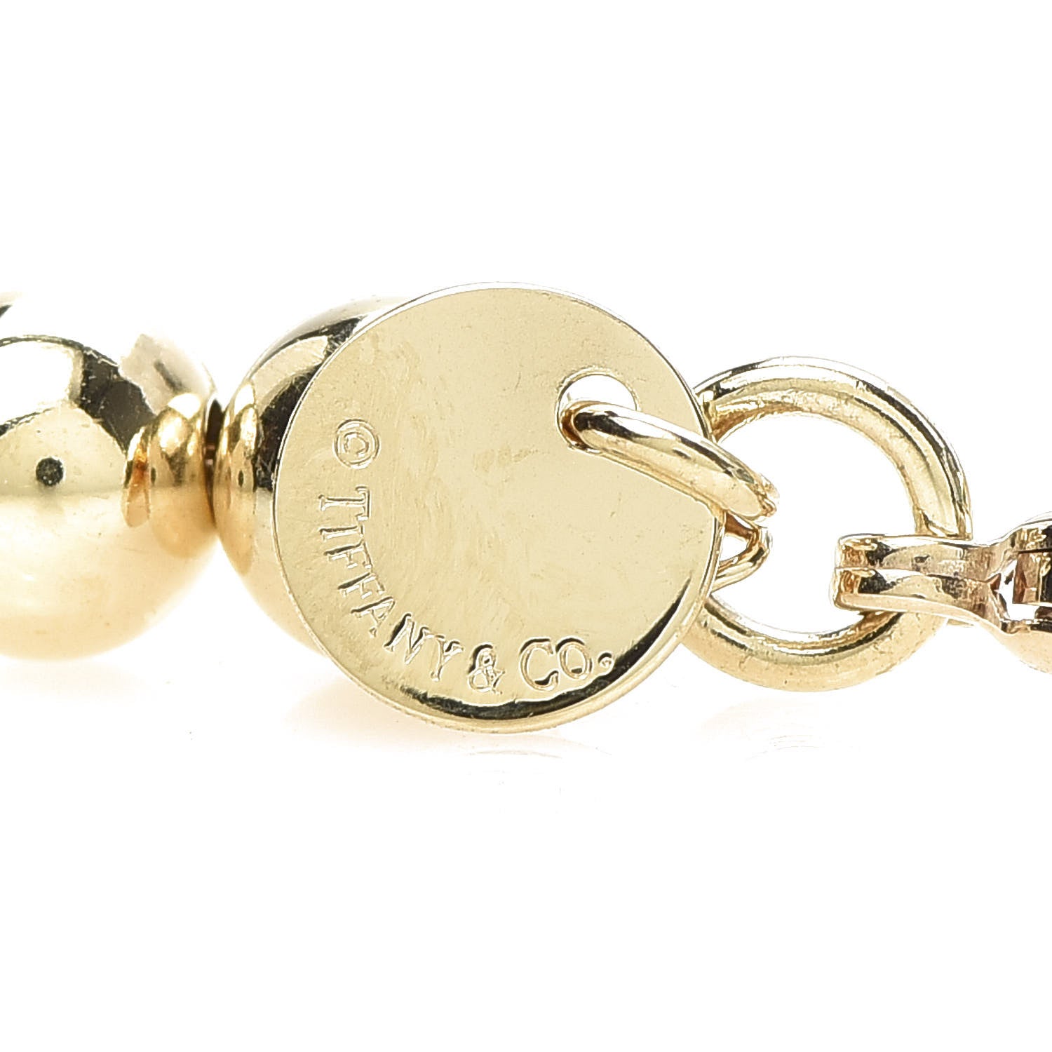 Tiffany 18K Yellow Gold 5.5mm HardWear Ball Bracelet 6 of 8