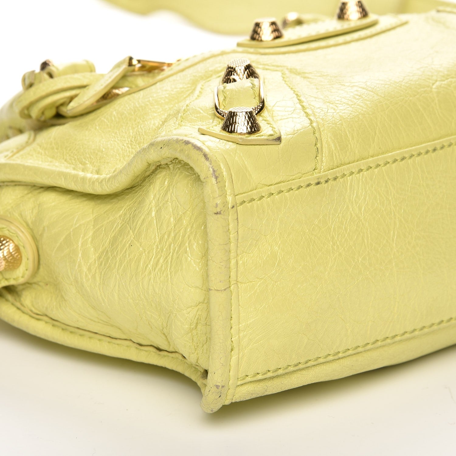 Balenciaga Agneau Giant 12 Gold Hardware Mini City Jaune Citronnade 9 of 10