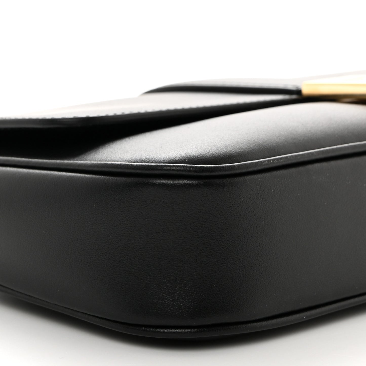 Calfskin Archive Gancini Flap Crossbody Black