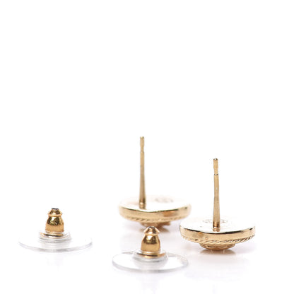 Chanel CC Button Earrings Gold 3 of 5
