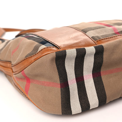 Burberry Vintage Washed House Check Medium Bonington Tote Saddle Brown 8 of 11