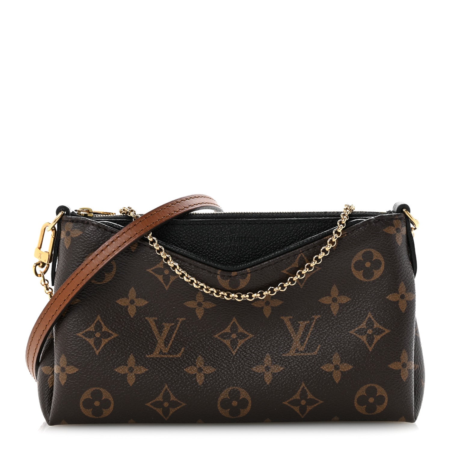 Louis Vuitton Monogram Pallas Clutch Black 1 of 15