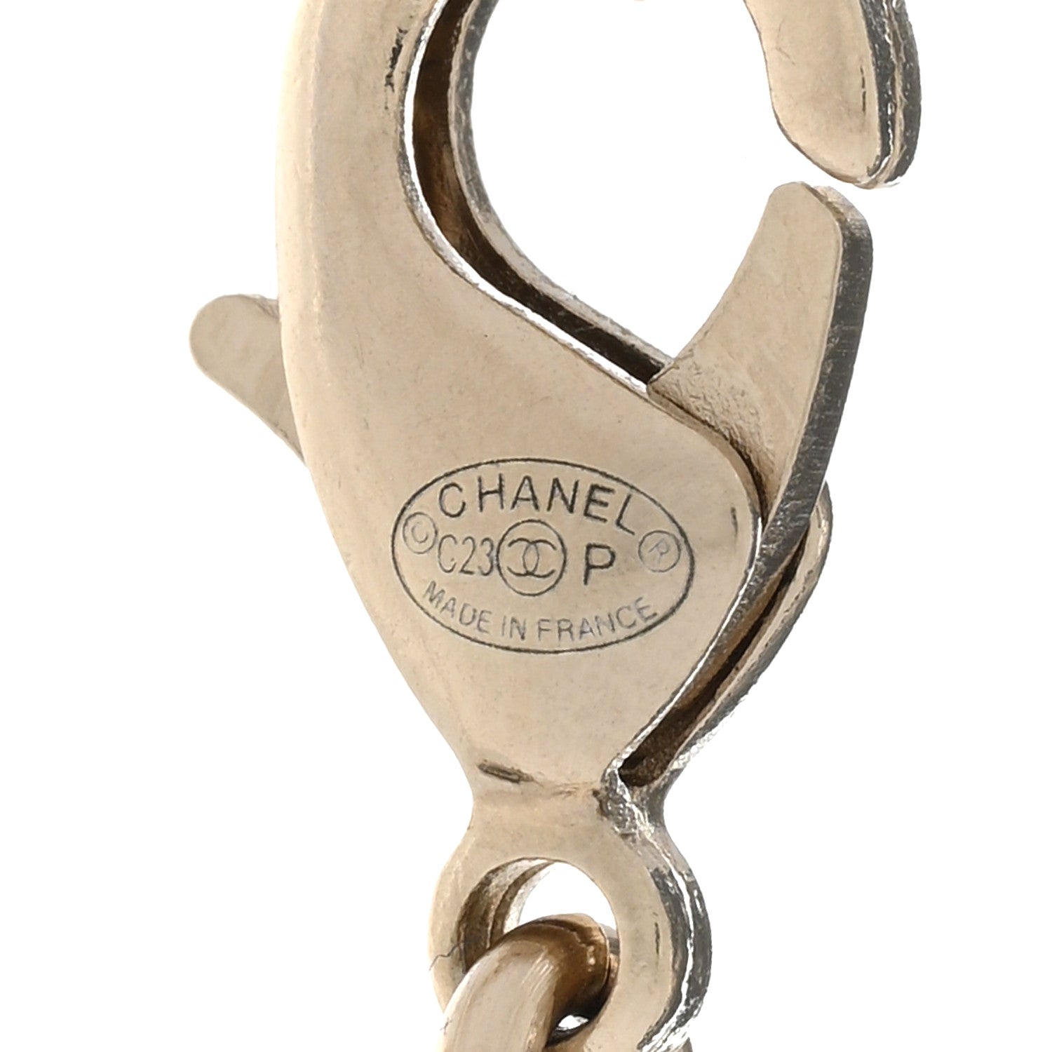 Chanel Pearl Crystal Resin CC Heart Short Necklace Pink Gold White 7 of 8