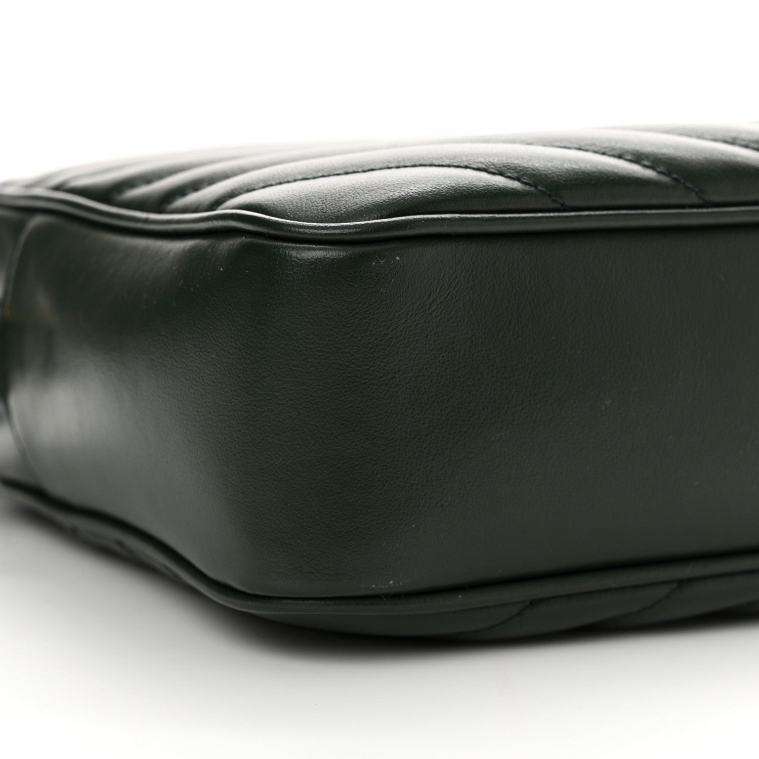 Saint Laurent Calfskin Matelasse Monogram Lou Camera Bag Vert Fonce 9 of 11