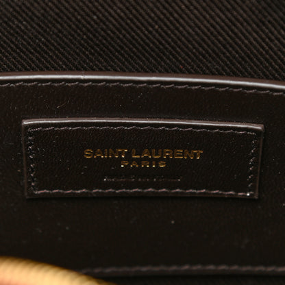 Saint Laurent Canvas Smooth Calfskin Le Monogramme Coeur Crossbody Chestnut 6 of 13