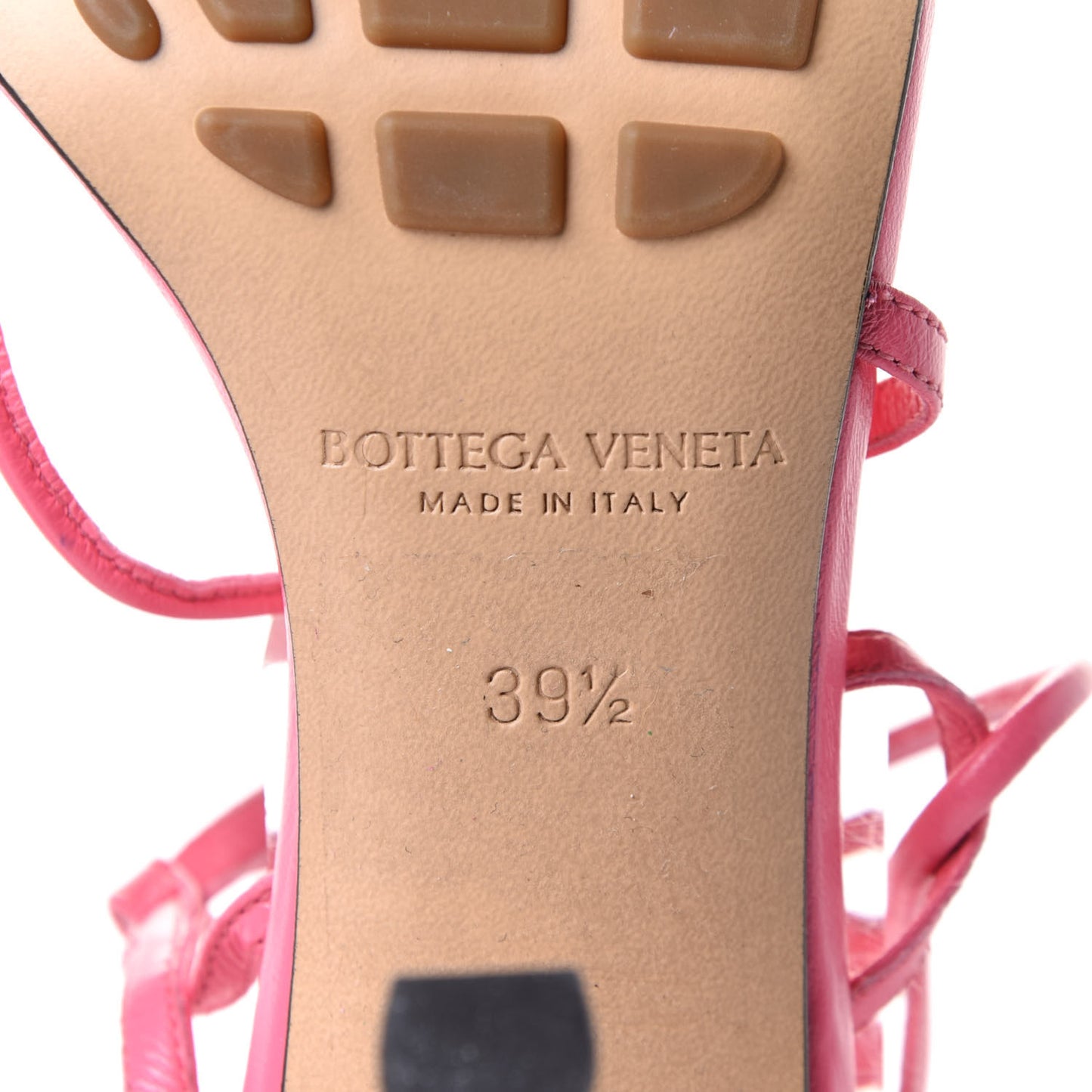 Crush Calfskin The Line 90mm Sandals 39.5 Milkshake