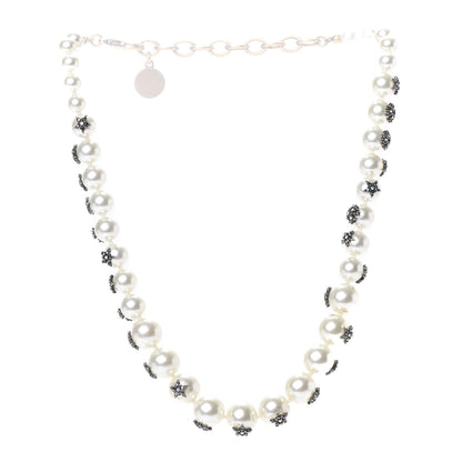 Christian Dior Pearl Crystal Star Mise En Dior Tribal Necklace 3 of 5