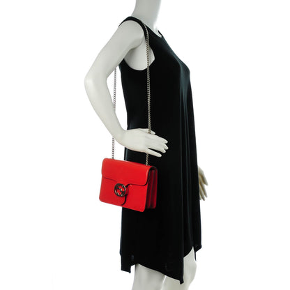 Gucci Shade Lux Calfskin Small Interlocking Shoulder Bag New Dark Orange 4 of 7