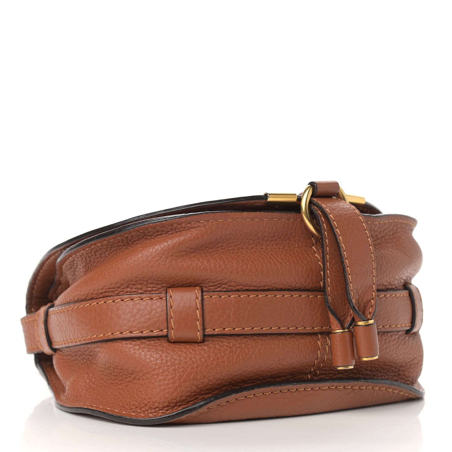 Chloe Calfskin Mini Marcie Round Crossbody Bag Tan 4 of 14
