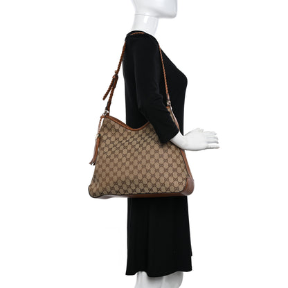 Gucci Monogram Medium Marrakech Hobo Camel 2 of 12