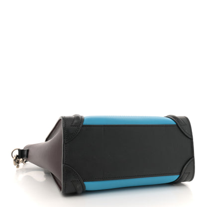 Celine Smooth Calfskin Nano Tri-Color Luggage Turquoise 4 of 12