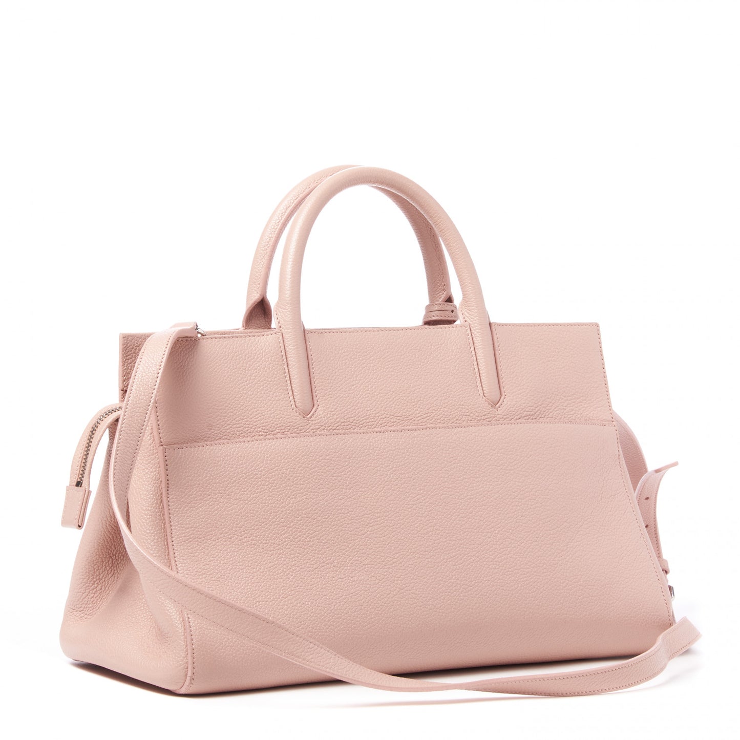 Grained Calfskin Small Cabas Rive Gauche Rose
