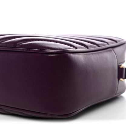 Saint Laurent Calfskin Matelasse Monogram Lou Camera Bag Purple 9 of 10