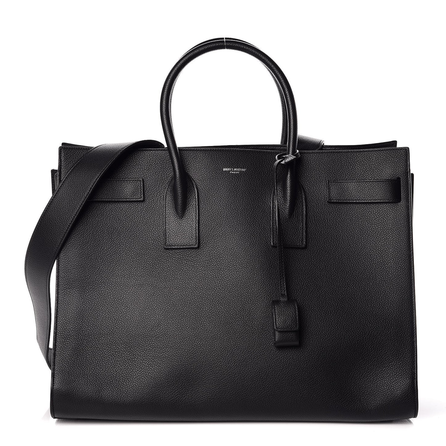 Grained Calfskin Large Sac De Jour Carryall Black