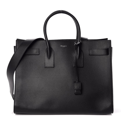 Saint Laurent Grained Calfskin Large Sac De Jour Carryall Black 1 of 13