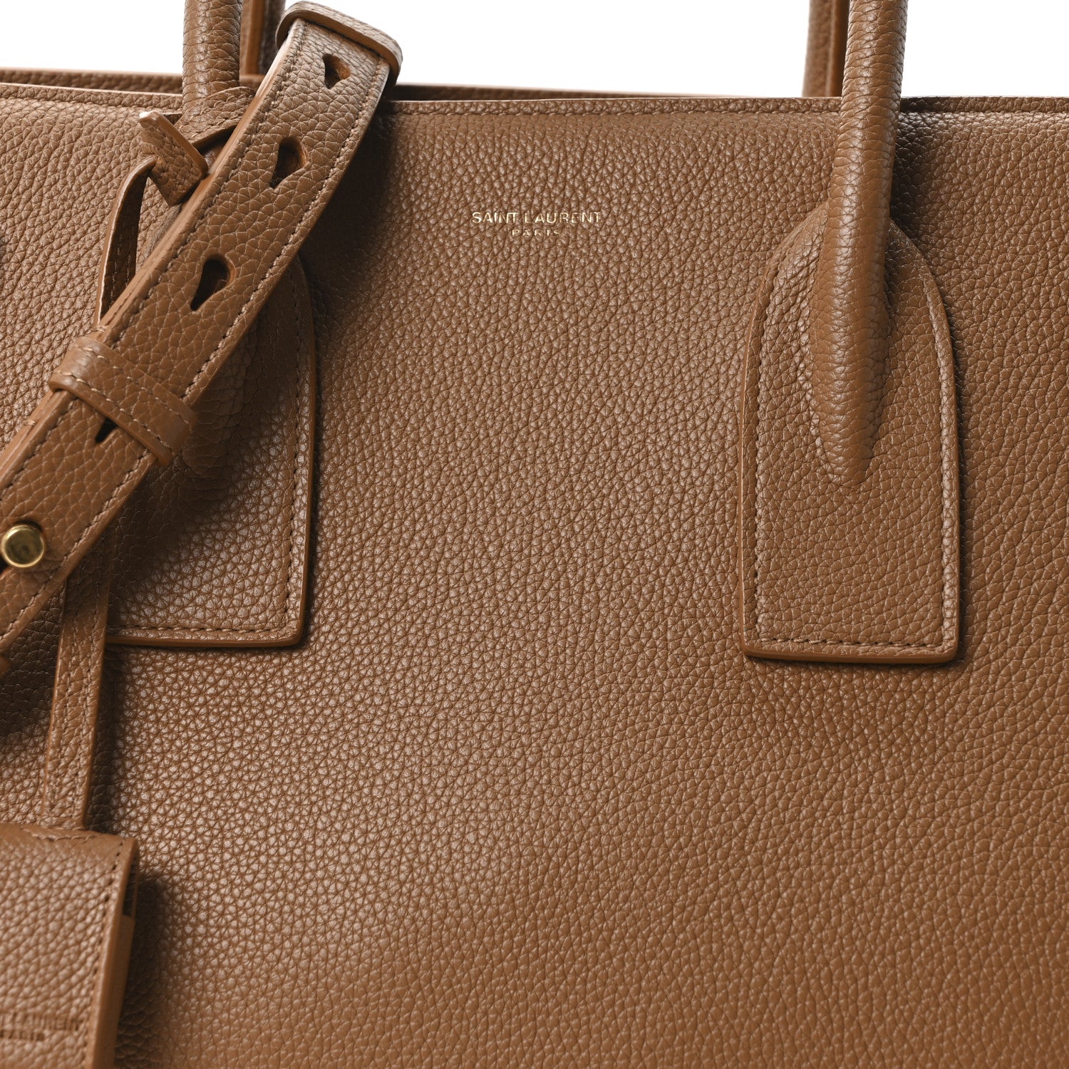 Saint Laurent Grained Calfskin Large Souple Sac De Jour Cinnamon 8 of 10