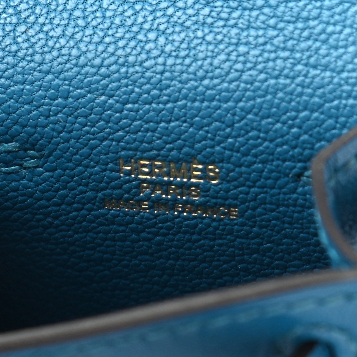Hermes Tadelakt Chevre Mysore Kelly Quelle Idole Bag Charm Bleu Izmir Jaune Bourgeon Bleu Brume Vert Bosphore 3 of 4