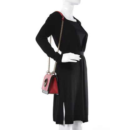 Fendi Vitello Century F is Fendi Bi-Color FF 1974 Embossed Small Kan I Shoulder Bag Fragola Maya Black 2 of 8