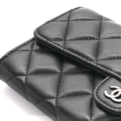 Chanel Lambskin Quilted Large Gusset Flap Wallet So Black 13 of 15