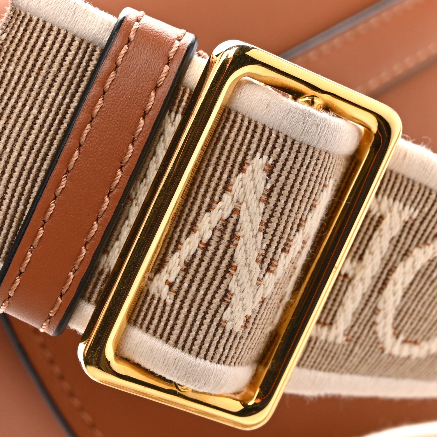 Loewe Calfskin Jacquard Mini Gate Dual Bag Tan 11 of 11