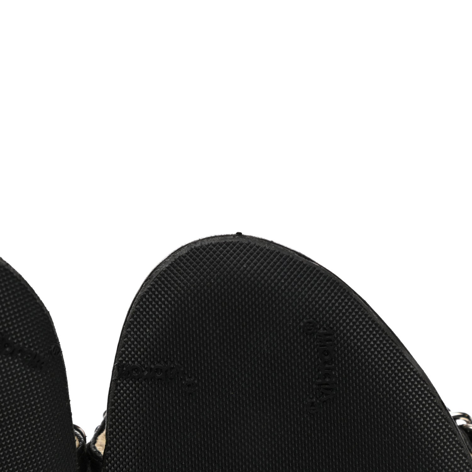 Chanel Lambskin CC Chain Sandals 36 Black 9 of 10