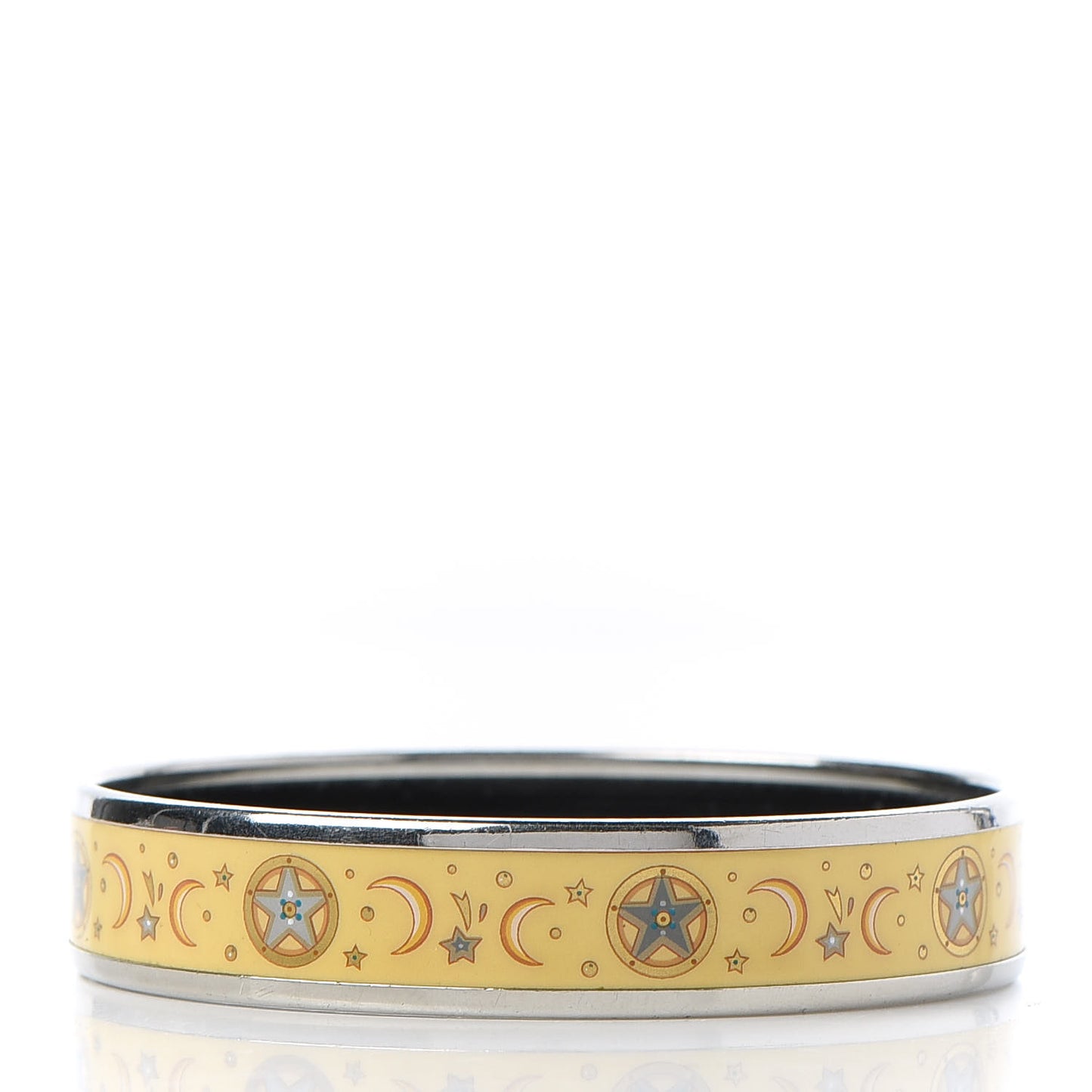 Enamel Printed Medium Moon Stars Bracelet 70 Yellow