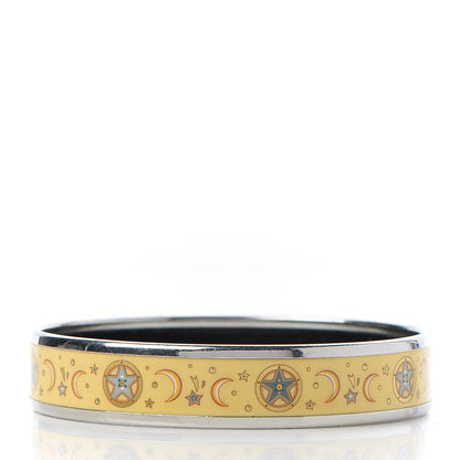 Hermes Enamel Printed Medium Moon Stars Bracelet 70 Yellow 3 of 5