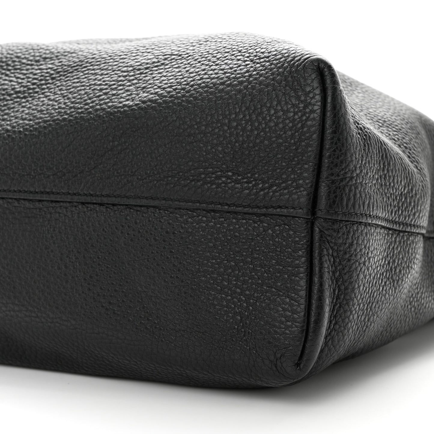 Vitello Daino Shopping Tote Black