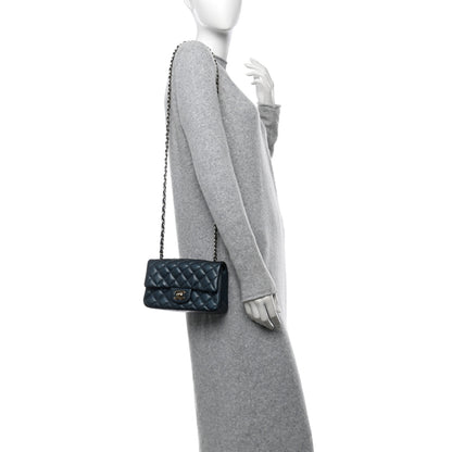 Chanel Iridescent  Caviar Quilted Mini Rectangular Flap  Dark Blue 2 of 11