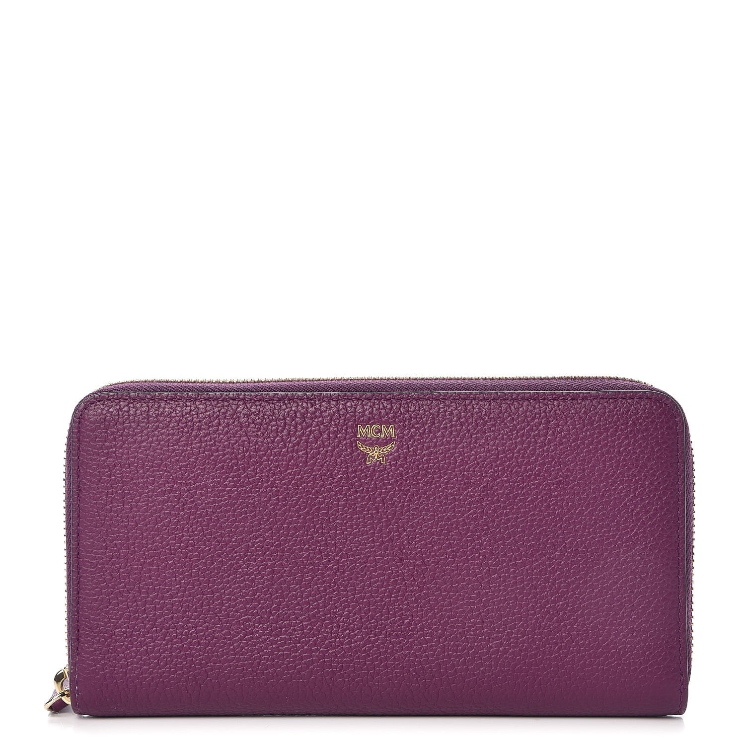 MCM Calfskin Fontanellas Park Avenue Milla Zip Around Wallet Purple 1 of 10