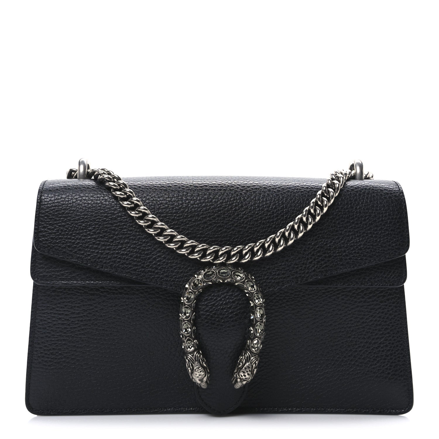 Gucci Pebbled Calfskin Small Dionysus Shoulder Bag Black 1 of 10