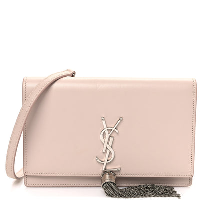 Saint Laurent Smooth Calfskin Classic Monogram Kate Tassel Chain Wallet Marble Pink 1 of 13