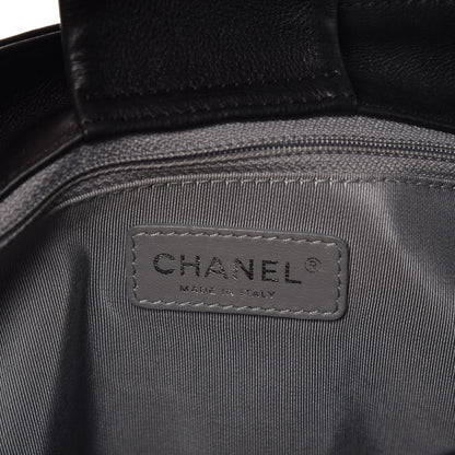 Chanel Calfskin Coco Bengal Open Accordion Tote Black 6 of 9