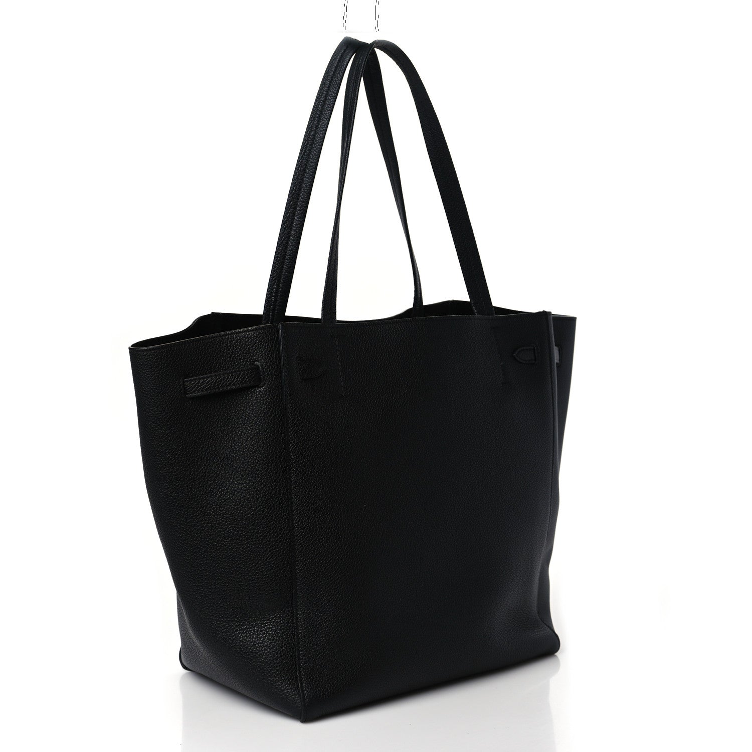 Celine Soft Grained Calfskin Small Belt Cabas Phantom Black 3 of 9