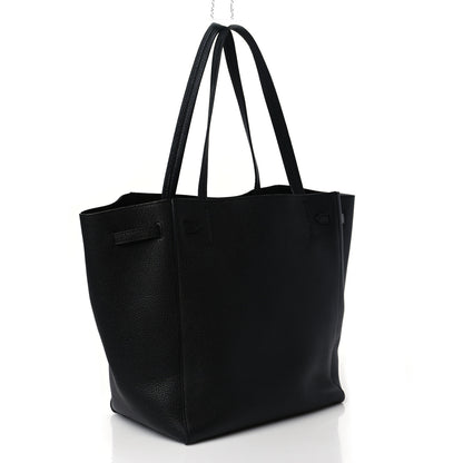 Celine Soft Grained Calfskin Small Belt Cabas Phantom Black 3 of 9